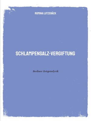 cover image of Schlampensalzvergiftung